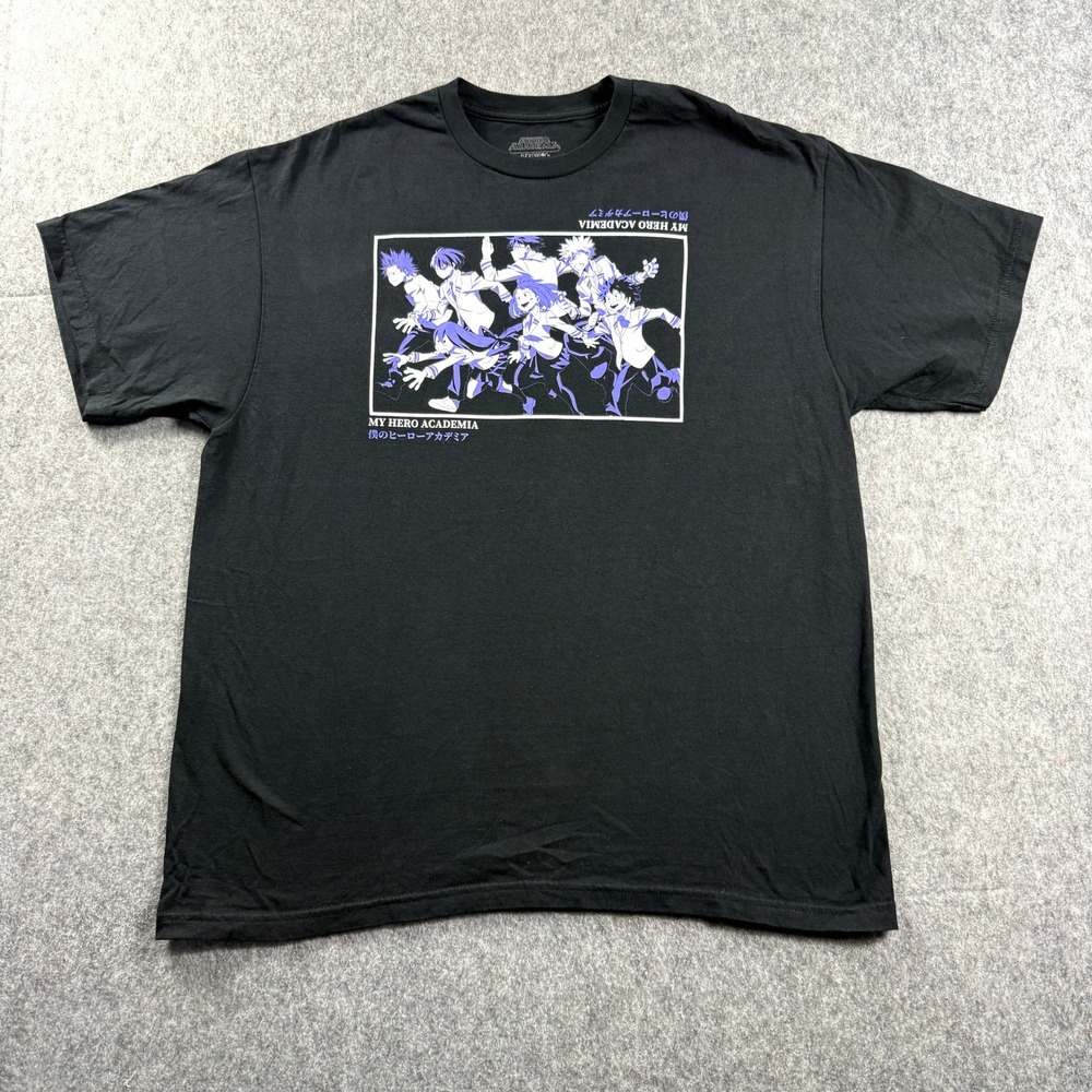 My Hero Academia T-Shirt Anime  Mens XL Black‎ Graphic Funimation Class 1-A